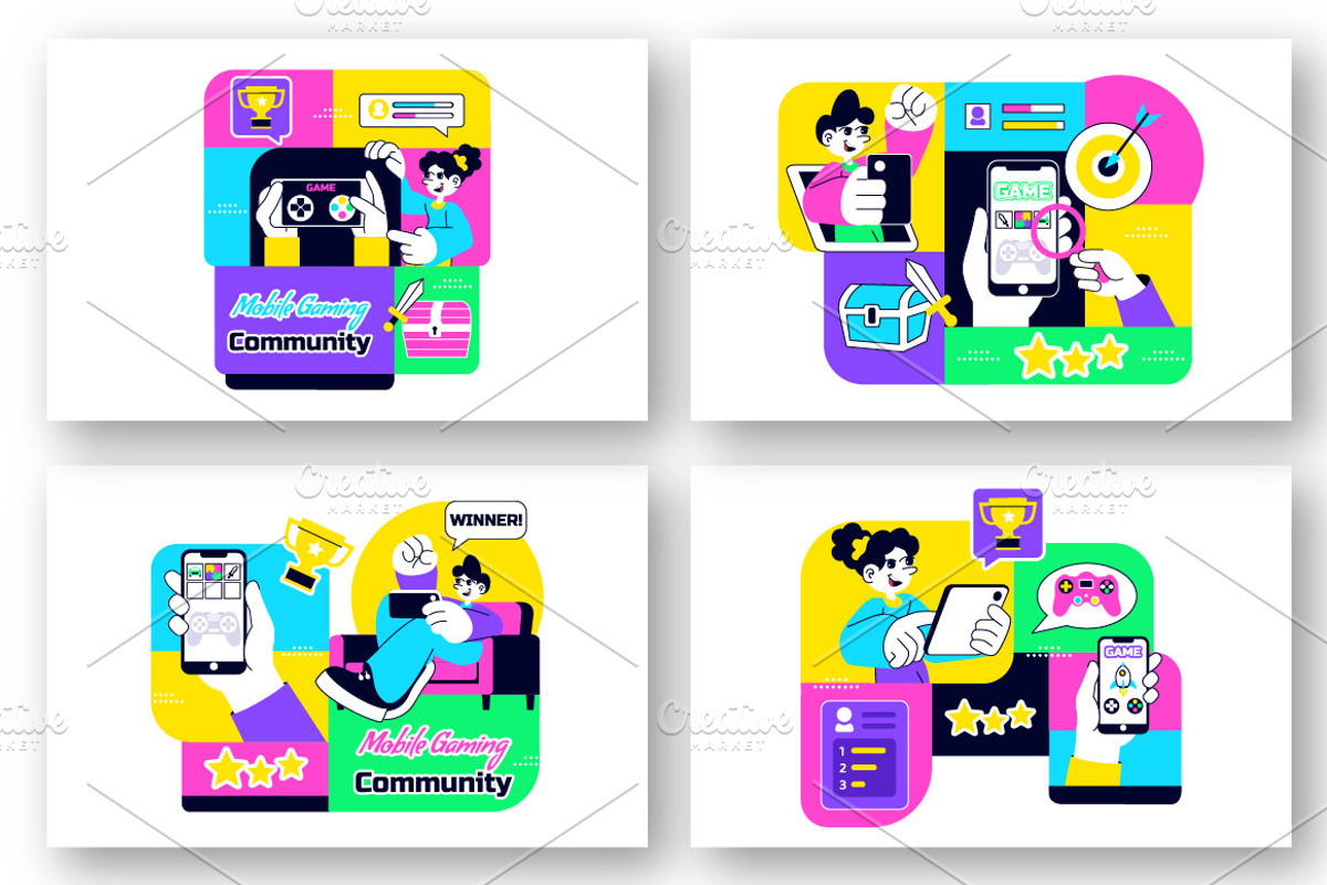 10 Mobile Gaming Community, a Technology Illustration by denayunebgt (Photo 2 of 4)