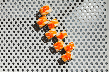 Sushi rolls with eel, shrimp, a Food & Drink Photo by Irina Burakova