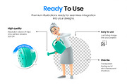 Cartoon Granny – Set of 50 Poses, a Person Illustration by 3DMask (Thumbnail 2 of 6)