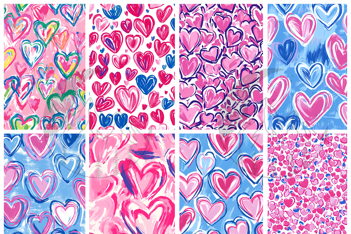Heart Seamless Digital Paper, a Pattern Graphic by Paper & Pattern Studio (Photo 2 of 8)