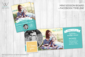 Mom and me mini session template