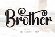 Brother | Script Font, a Handwritten Font by Scratchones (Thumbnail 1 of 9)