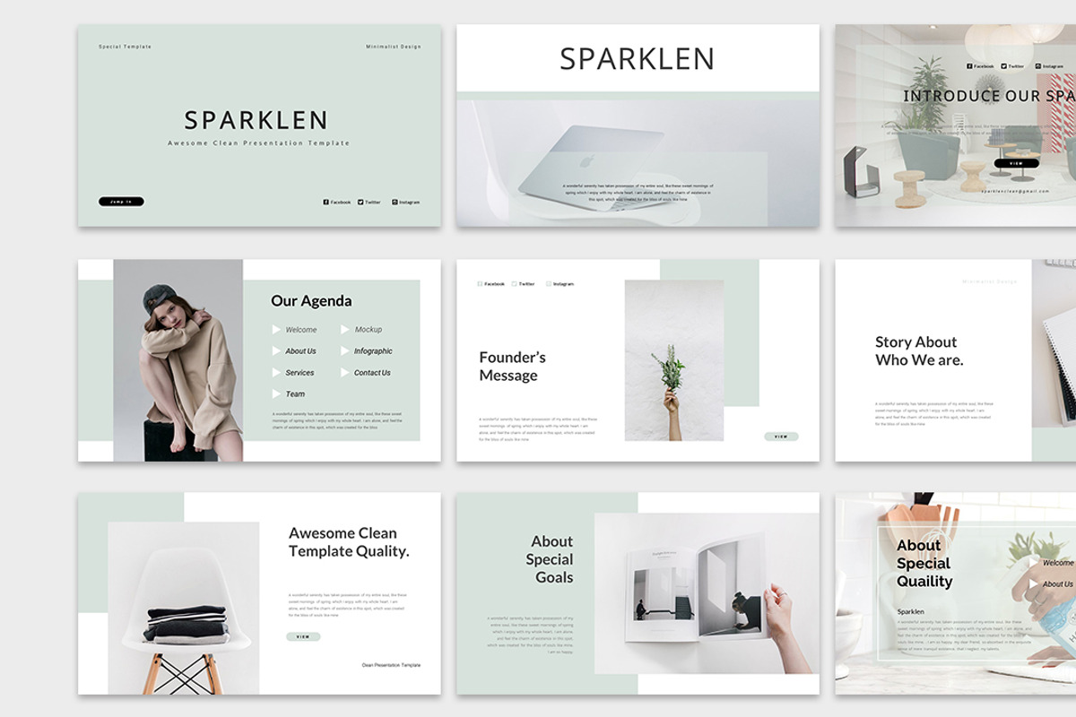 Sparklen - Clean Presentation Google, a Presentation Template by Raseuki (Photo 3 of 6)