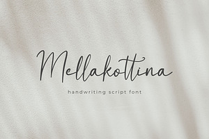 Mellakottina Handwriting Script Font, a Script Font by NTC Graphic
