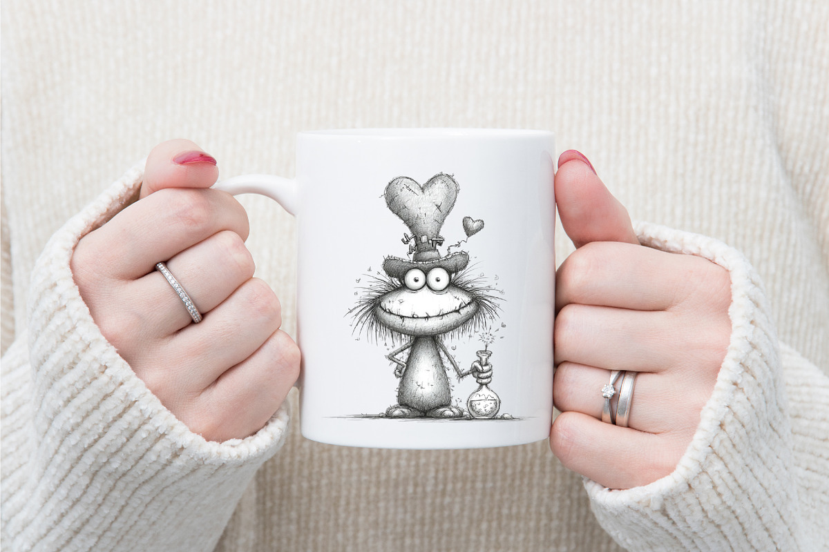 Whimsical Cute Valentines Monster Cl, an Illustration by designcity5 (Photo 5 of 5)