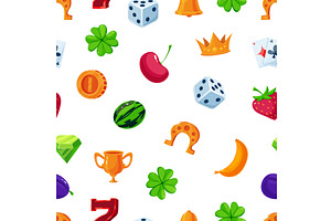 Gambling elements seamless pattern, a Sport Illustration by LadadikArt