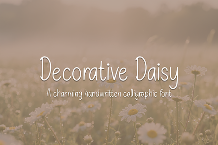 Decorative Daisy font handwritten
