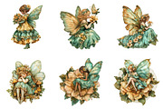 Whimsical Spring Fairy Clipart, an Illustration by SinaCreation (Thumbnail 2 of 9)