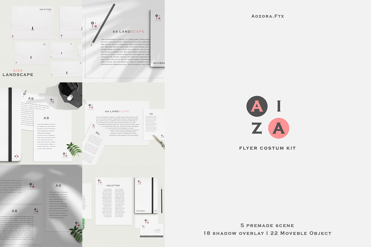 Aiza-Flyer Scenes Creator, a Books & Magazine Mockup by Defa Visual (Photo 1 of 12)