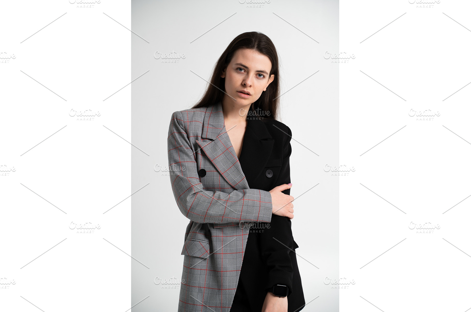 Young adult woman wearing a modern, a Business Photo by volodymyrshtun13795