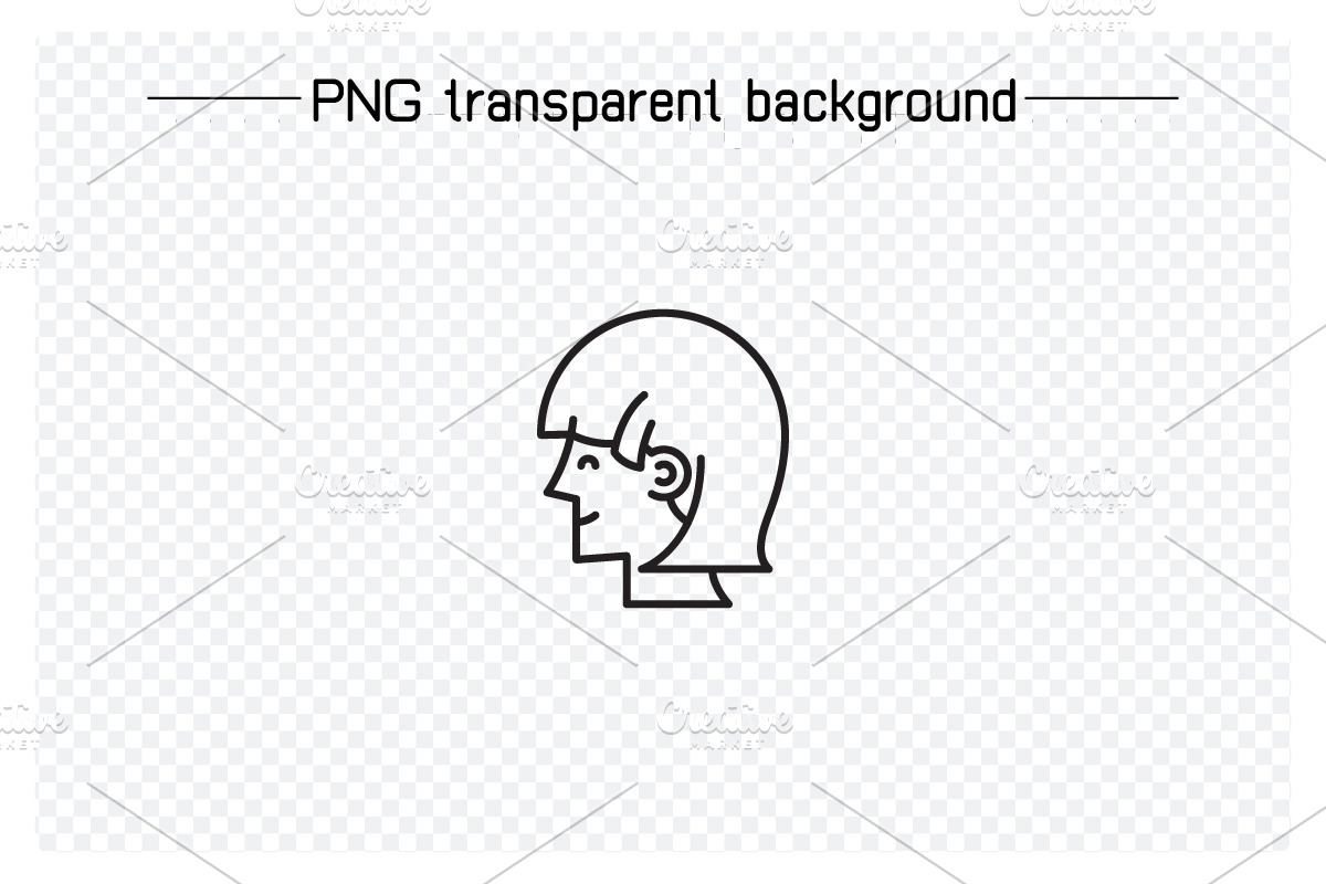 Human Head Avatars Set, an Outline Icon by Designfour (Photo 4 of 7)