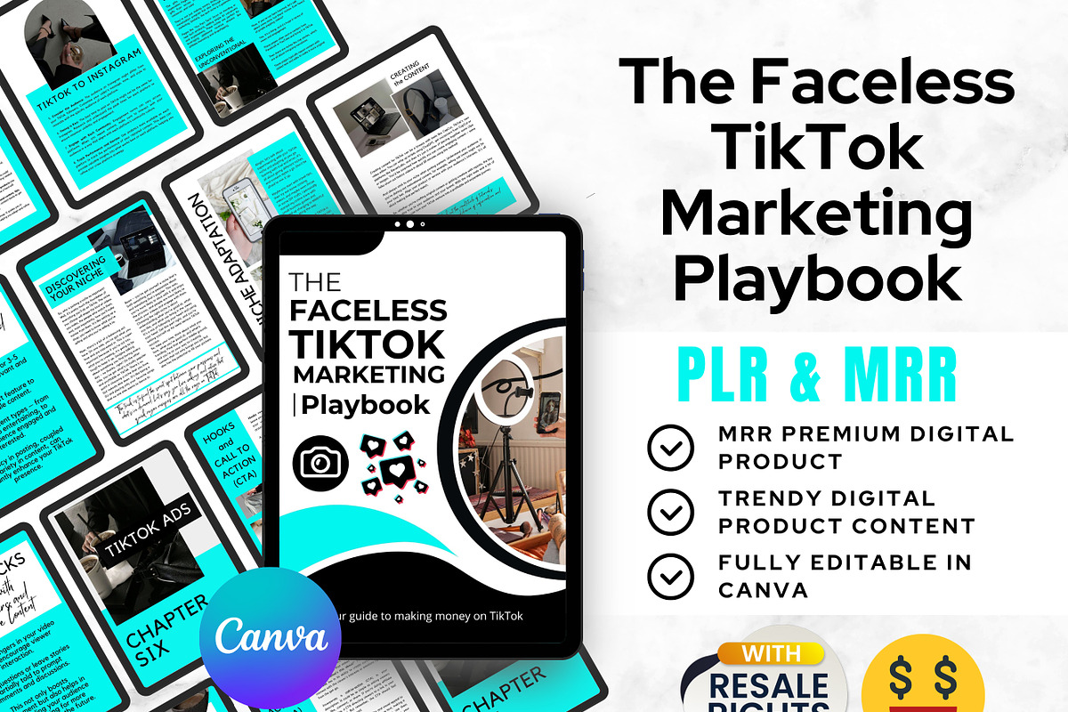 The Faceless TikTok Marketing eBook, a Marketing Template by Digital Content Mix (Photo 1 of 6)