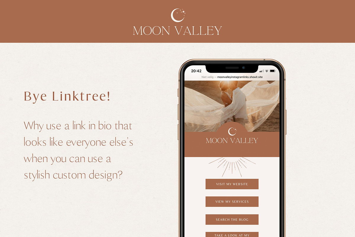 Showit Instagram Link in Bio Boho, a Websites & App Template by Wonderlik Webdesign (Photo 2 of 4)