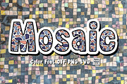 Mosaic Color OTF PNG SVG, a Symbol Font by DREAMs Soul G. (Thumbnail 1 of 5)
