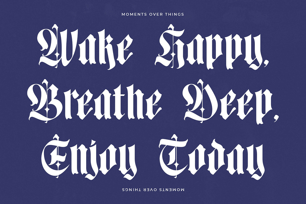 Mooltens Modern Blackletter Font, a Blackletter Font by timelesstype.co (Photo 4 of 20)