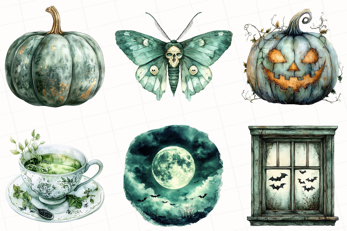 Halloween Sublimation Clipart, an Illustration by OK Design (Photo 4 of 5)