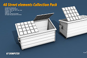 40 Street elements Collection Pack, an Architecture 3D Model by multimedia4ds (Thumbnail 15 of 70)