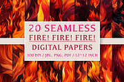 20 Seamless Fire! Fire! Patterns, a Pattern Graphic by Nordic Design (Thumbnail 1 of 9)