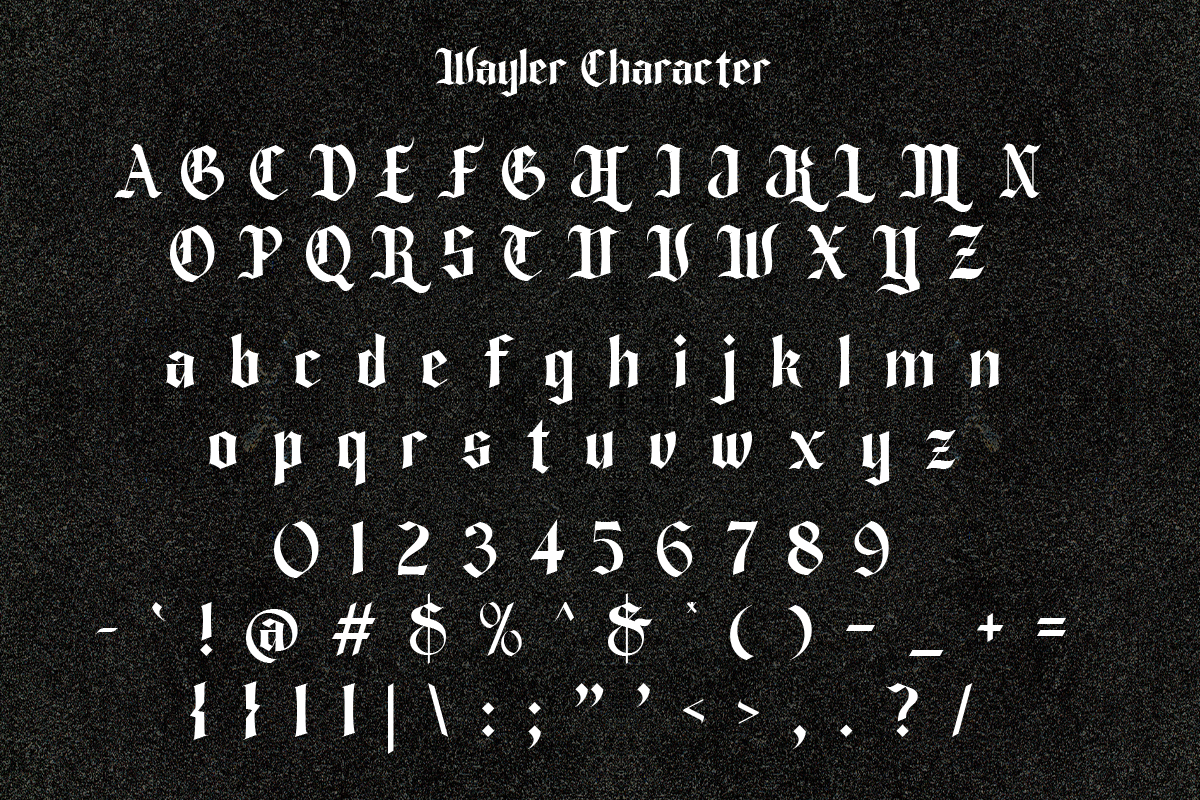 The Wayler - Gothic Blackletter Font, a Blackletter Font by RagamKata (Photo 9 of 10)