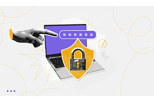 Cybersecurity collage. Secure cyber, a Technology Illustration by Stock-Smart-Start