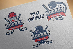 Vector Editable Hockey Logos