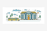 School building line art, an Education Illustration by Good Studio (Thumbnail 2 of 4)