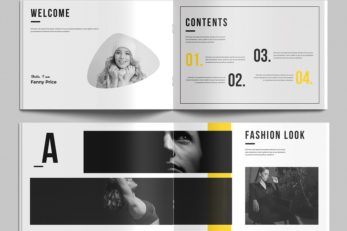 Fashion Lookbook Landscape Template preview 3