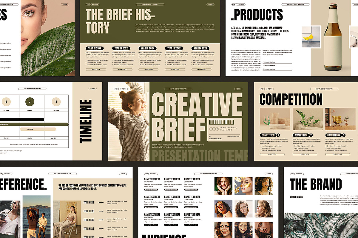 Creative Brief Presentation Template, a Presentation Template by E-Type (Photo 1 of 5)