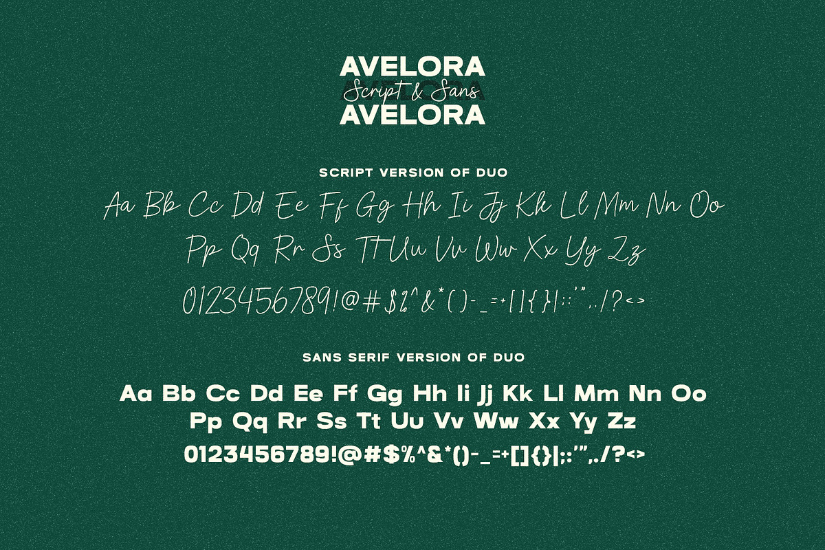 Avelora - Elegant Script & Sans Font, a Font by Hasbi Creative (Photo 10 of 11)