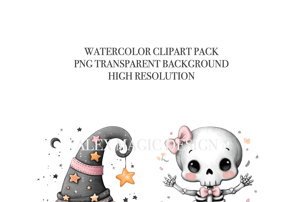 30 Cute Halloween Clipart, a Decorative Illustration by Pati Charm Studio (Photo 4 of 8)