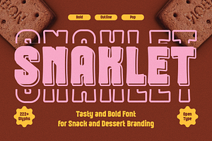 Snaklet - A Bold Display Font, a Sans Serif Font by Brand_Hero