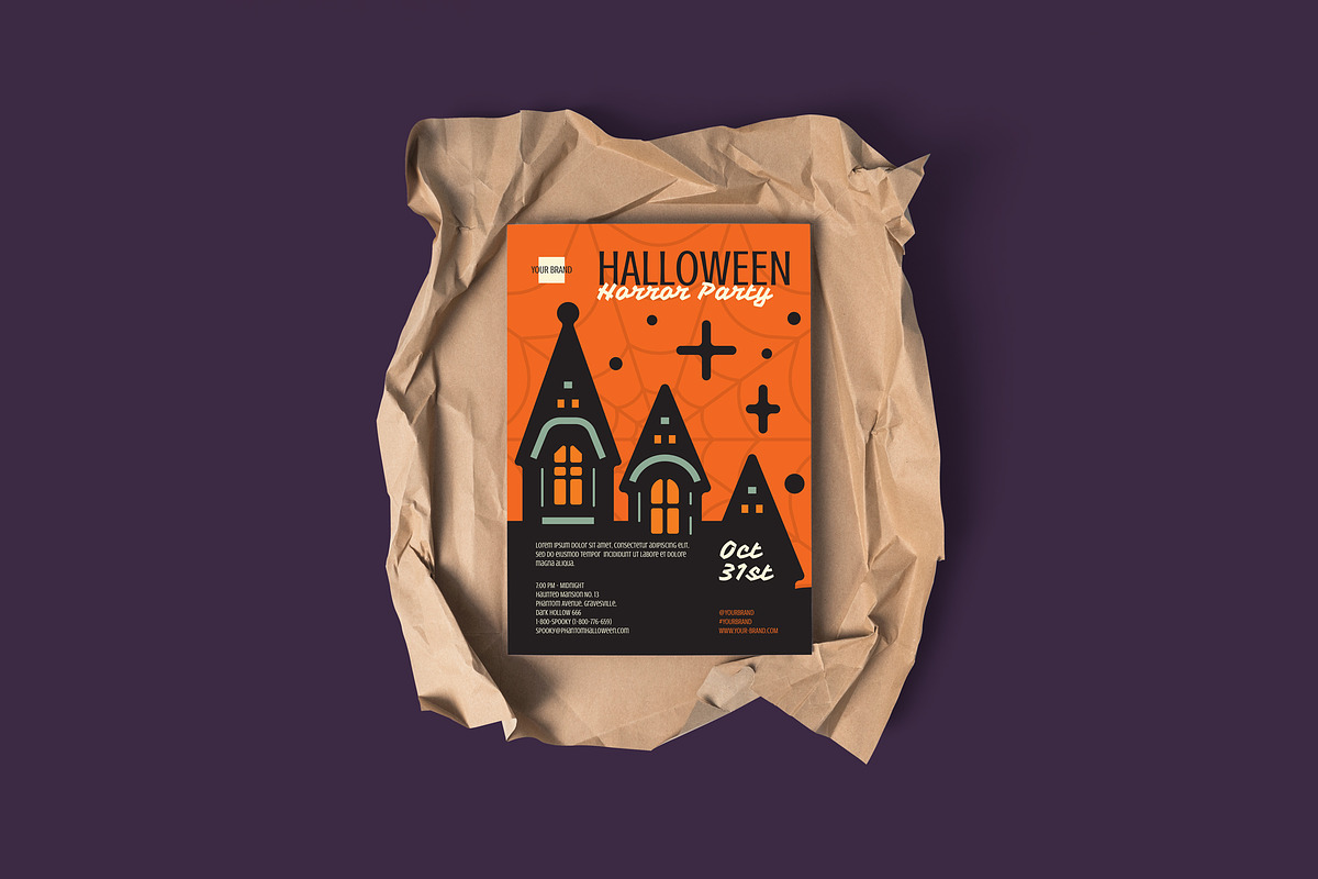 Halloween Poster + Social Media, a Social Media Template by Juru Rancang Graphic (Photo 2 of 3)