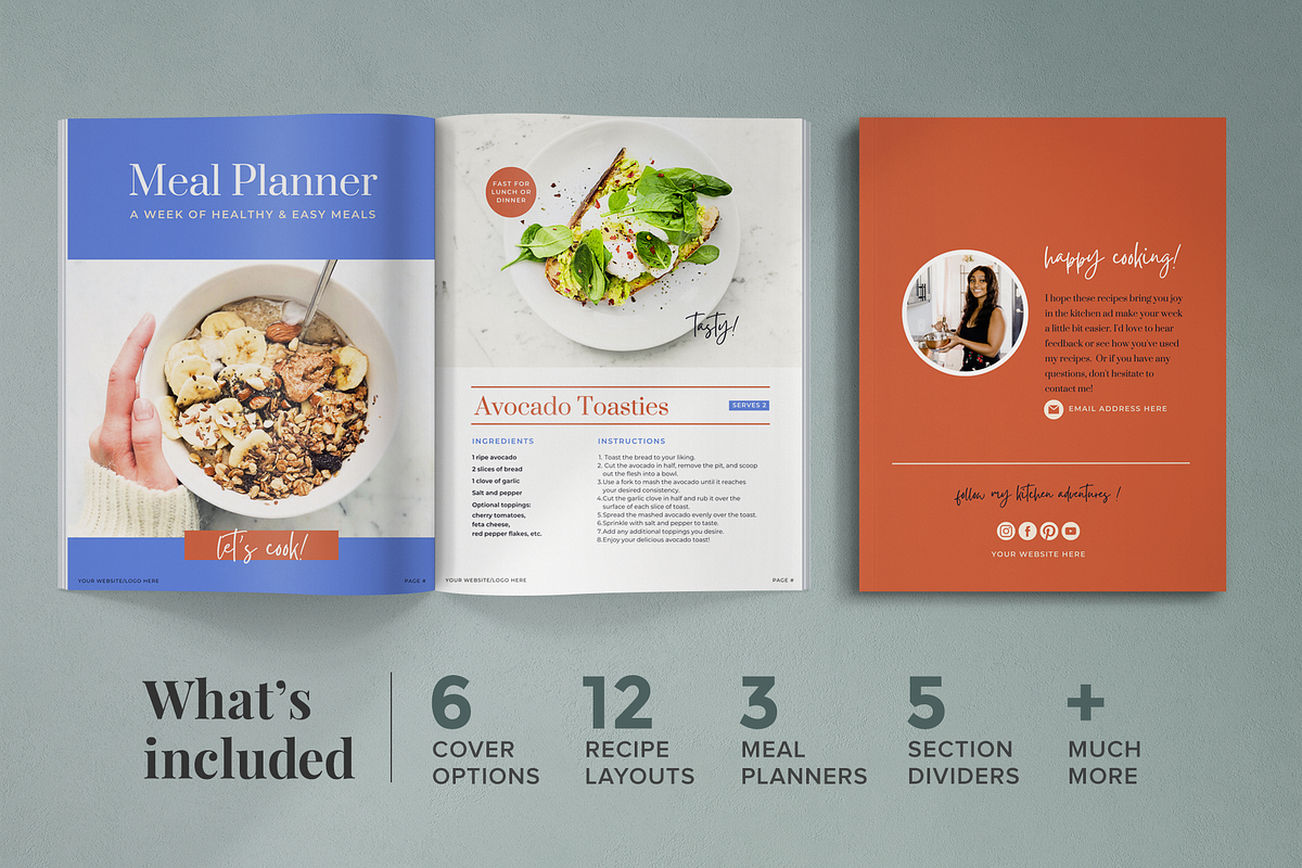 Canva Cookbook Template, a Magazine Template by Rose & Co. (Photo 4 of 10)