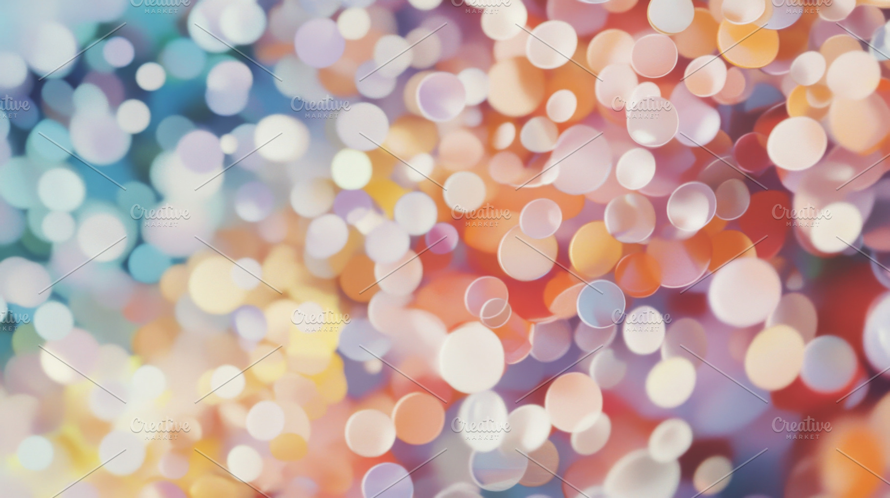 Abstract vibrant bokeh circles in co, a Photo by Dvoevnore photos