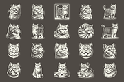 Vintage British Shorthair Cat Design, an Animal Illustration by devastd (Thumbnail 3 of 11)