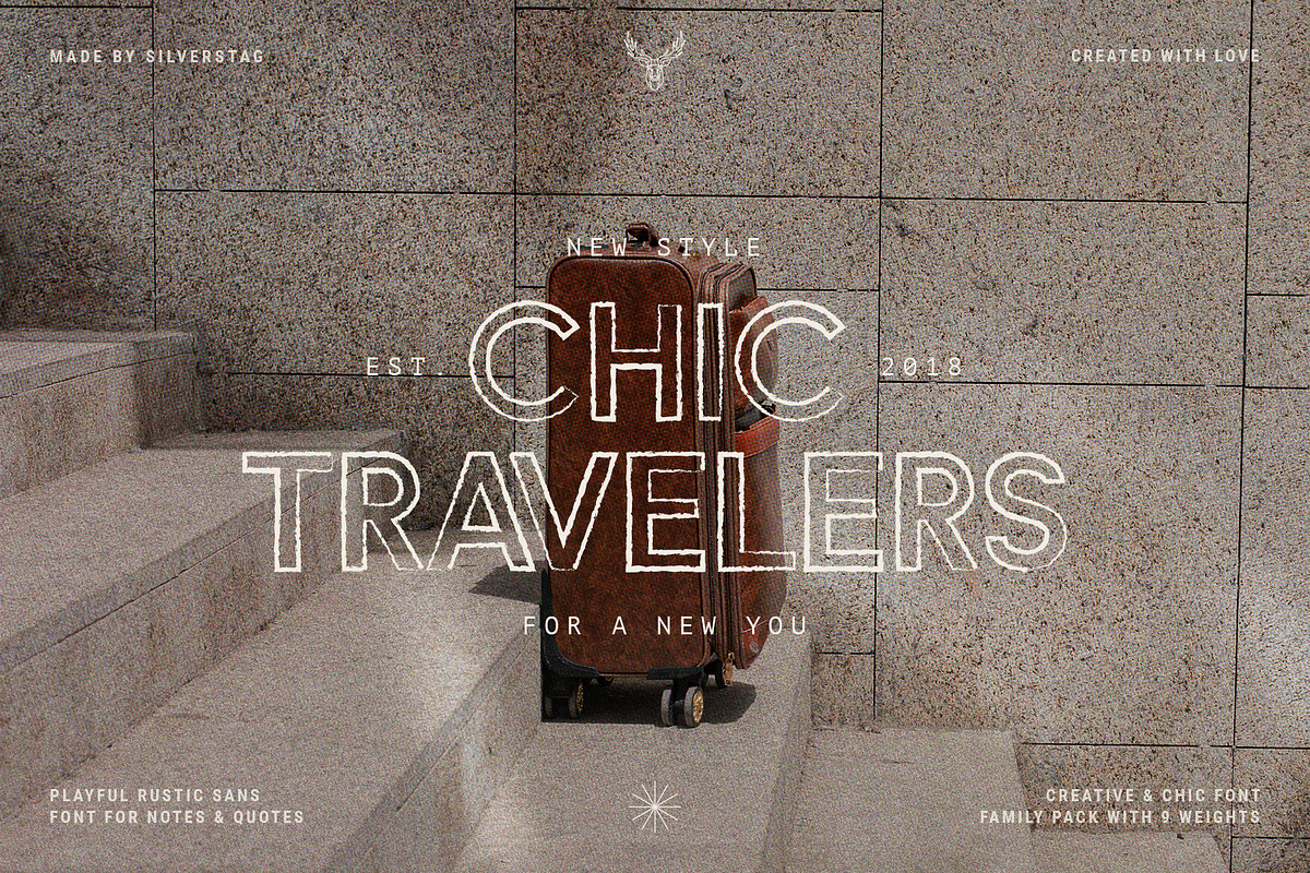 Rustic Summer Paradise Font Family, a Sans Serif Font by SilverStag Type Foundry (Photo 4 of 9)