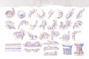 Antique Aesthetic Garden Watercolor, a Decorative Illustration by Shabbypie (Thumbnail 7 of 15)