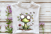 Whimsical Spring Frog Clipart, an Illustration by OK Design (Thumbnail 6 of 6)