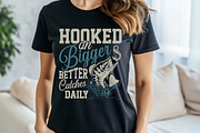 Hooked On Bigger Better T-shirt, an Illustration by Crafts Bundle (Thumbnail 2 of 5)