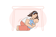 Earthquake Safety Illustration, an Object Graphic by Jump Studio (Thumbnail 12 of 12)