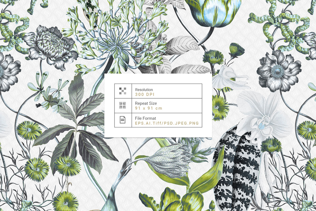 Bloomora luxury Floral Prints & More, a Pattern Graphic by Pink Linen (Photo 3 of 11)