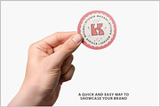 Hand Holding Sticker Mockup PSD, a Merchandise Mockup by Bruno's Shop (Thumbnail 2 of 4)
