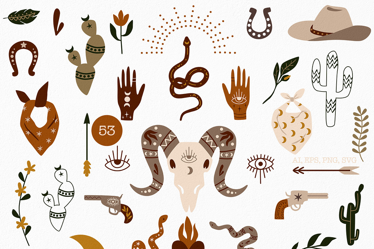 WILD WEST. Western collection, a Decorative Illustration by EasyArt (Photo 9 of 11)