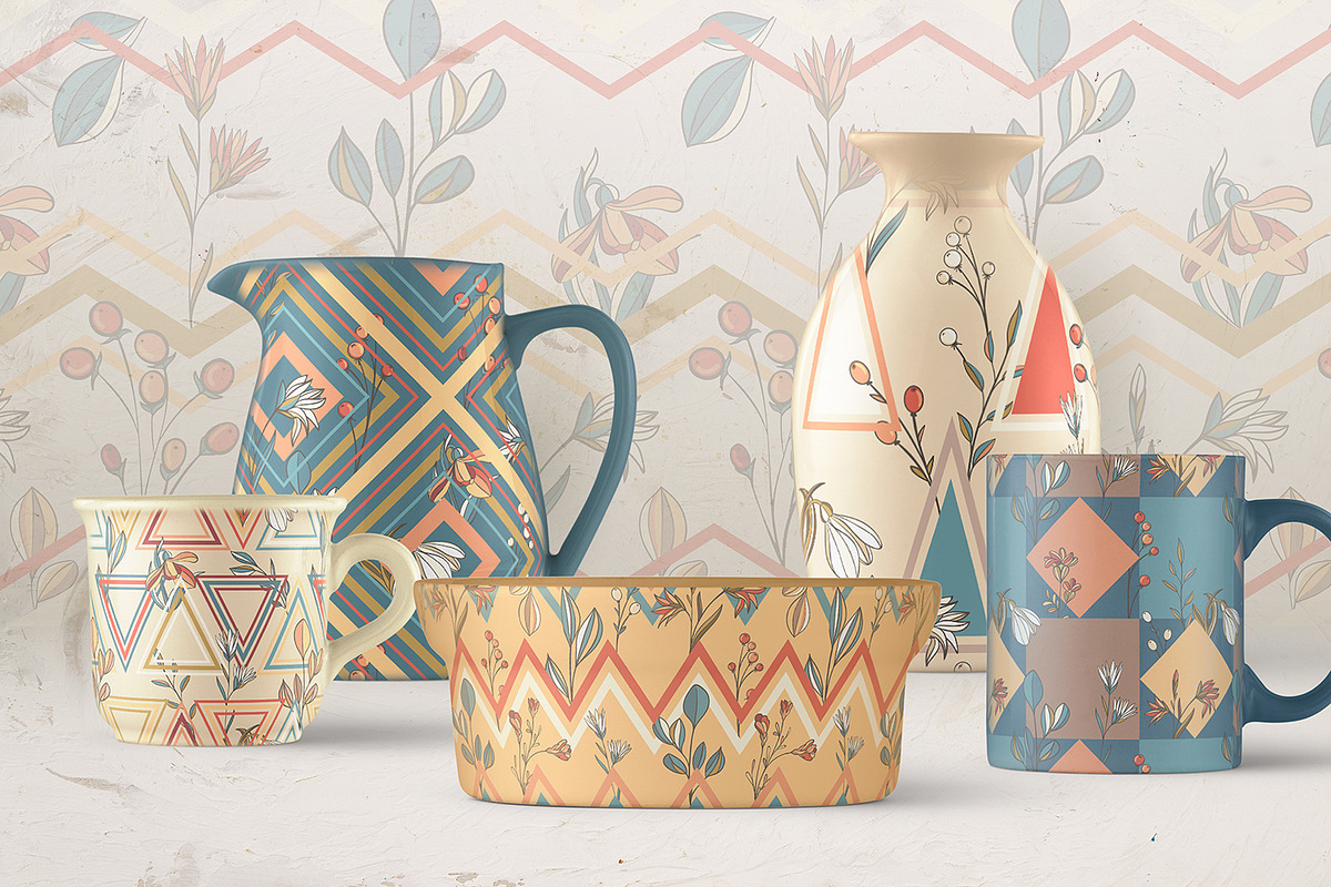 10 SCANDI floral patterns, a Pattern Graphic by HmarkaShop (Photo 2 of 3)