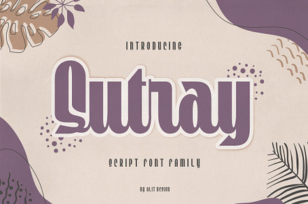 Sutray Typeface, a Script Font by alit design
