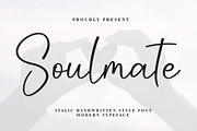 Soulmate | Script Font, a Handwritten Font by Scratchones (Thumbnail 1 of 8)