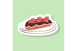 Hand painted bakery set stickers