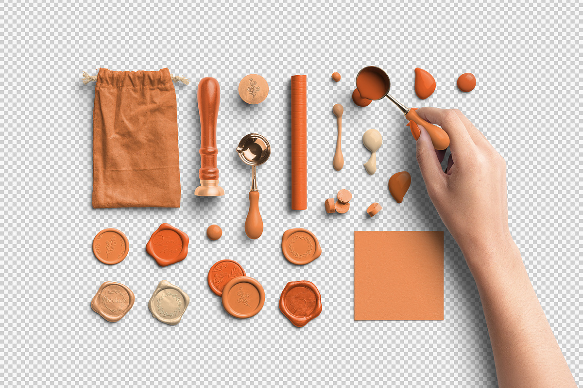 Tangerine Elegant Sealing Wax PNG, an Object Graphic by Custom Scene (Photo 2 of 8)