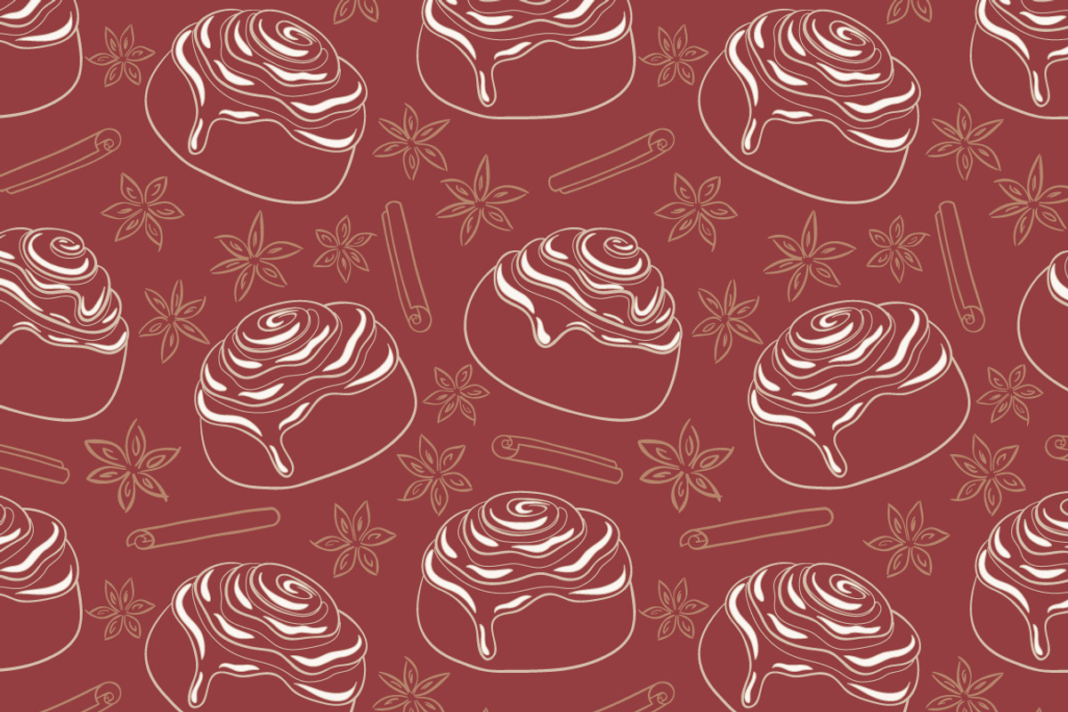 Cinnamon rolls collection, a Pattern Graphic by slowcentury (Photo 4 of 5)