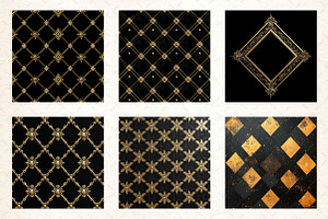 Black And Gold Diamond Digital Paper